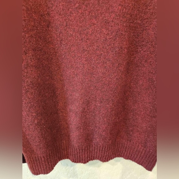 J. Crew Burgundy 100% Lambs XLT Half Zip Up Sweater - Picture 2 of 8